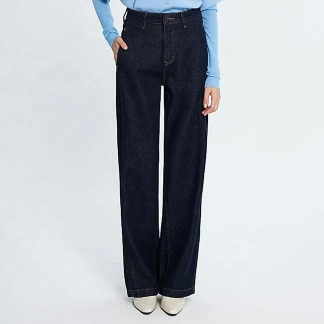 Dark Indigo Wide Leg Jeans