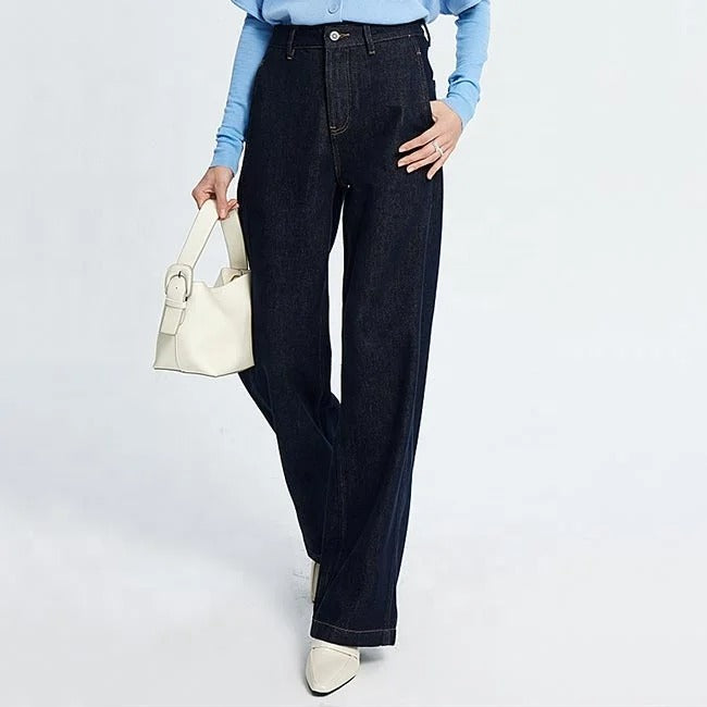 Dark Indigo Wide Leg Jeans