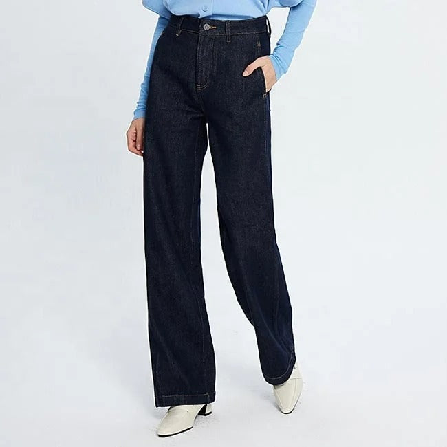 Dark Indigo Wide Leg Jeans