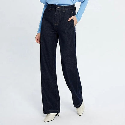 Dark Indigo Wide Leg Jeans