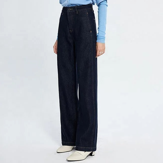Dark Indigo Wide Leg Jeans