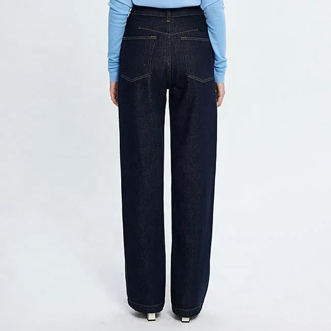 Dark Indigo Wide Leg Jeans